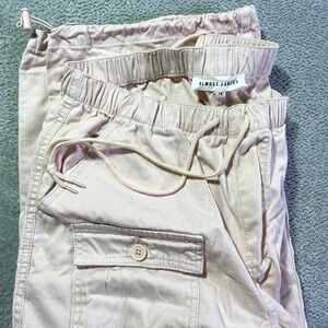 Almost Famous Wide Leg Cargo Pants Women's Medium‎ Pink Tech Multi Pocket Street